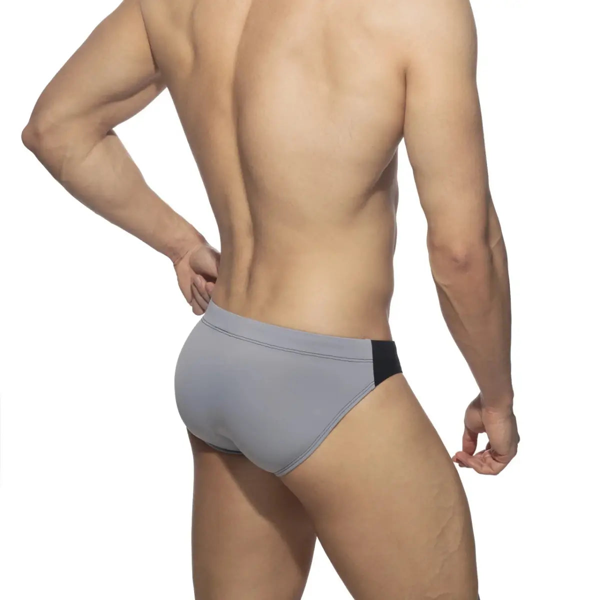 DomiGe Low Waist Colorblock Swim Brief for Men - Sexy Design Quick-Dry