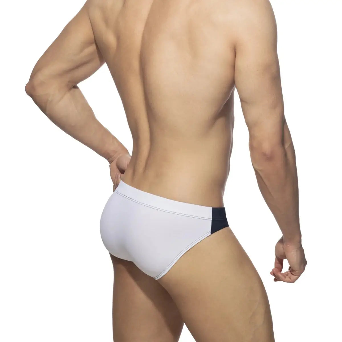 DomiGe Low Waist Colorblock Swim Brief for Men - Sexy Design Quick-Dry