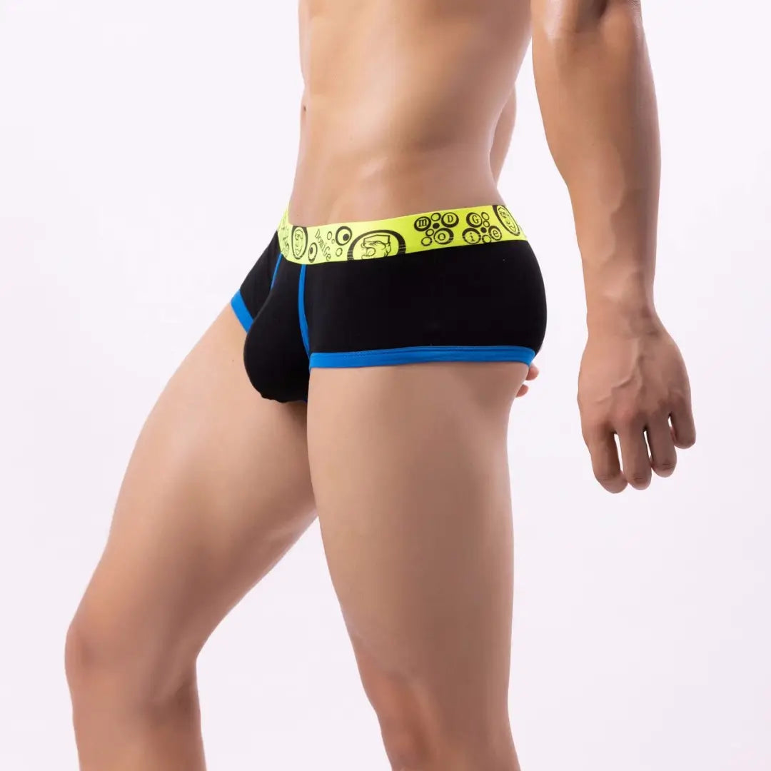 DomiGe Men's Boxer Briefs with Ball Pocket, Unique Design Pouch Trunks