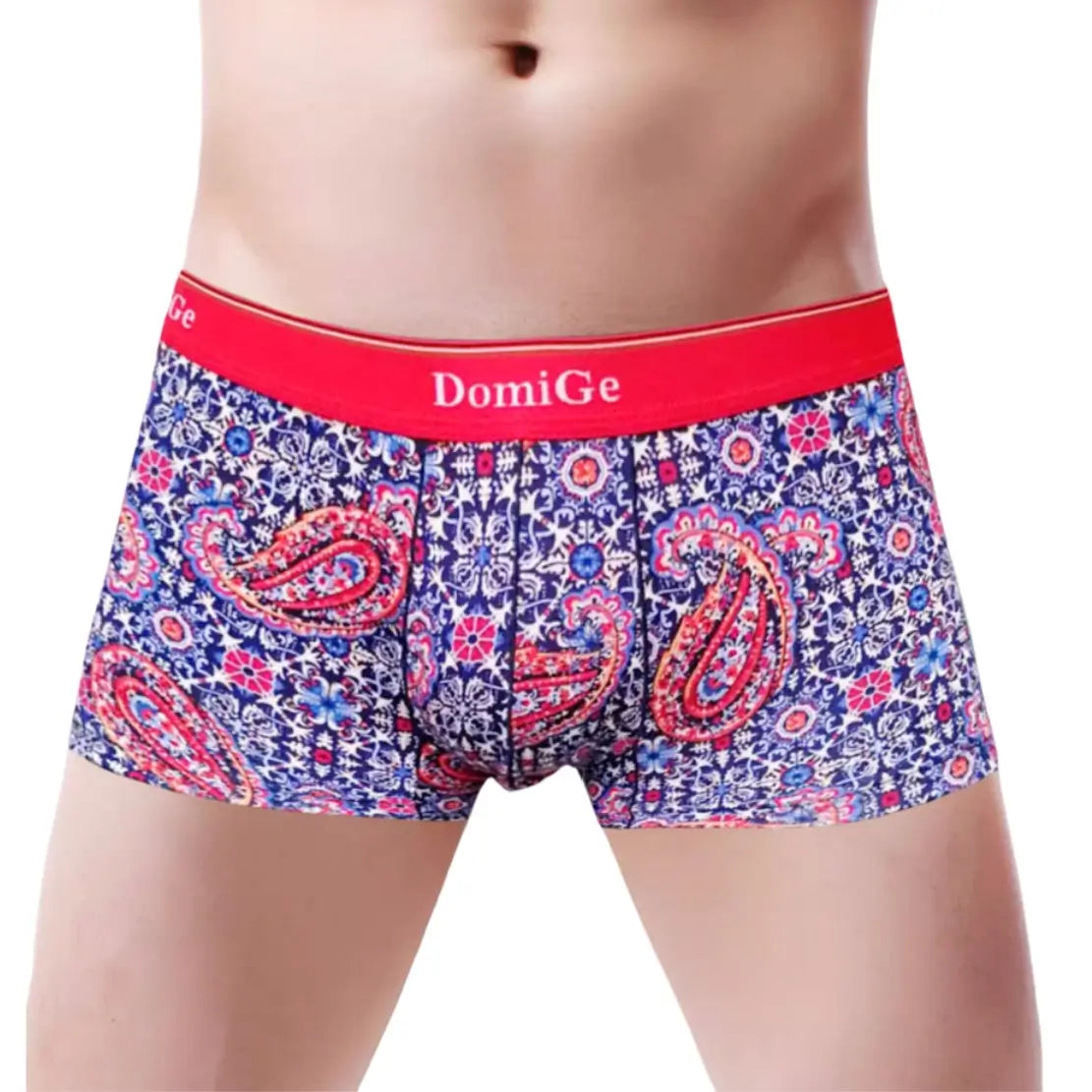 DomiGe Men's Boxers - Stylish Prints, Comfortable Fit, 95% Viscose & 5% Spandex