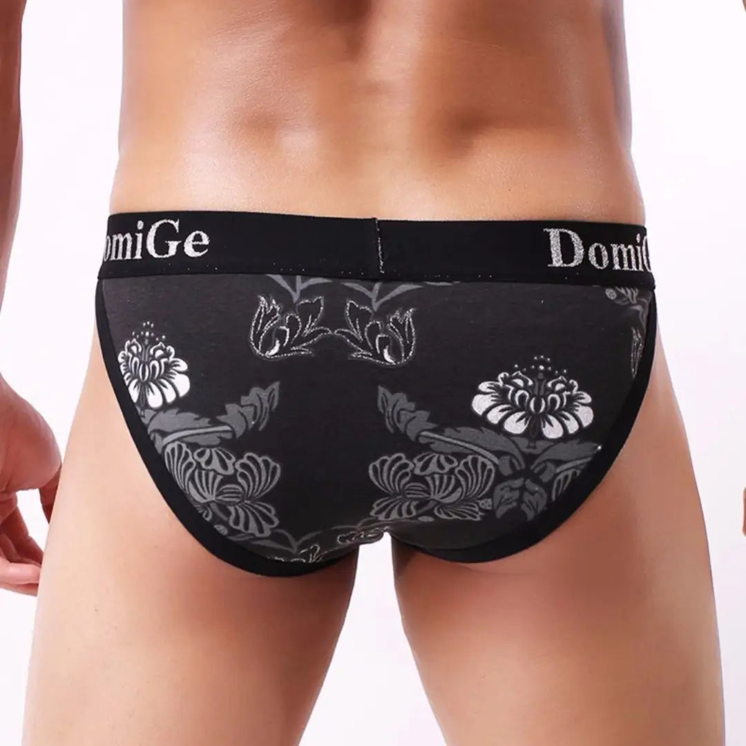 DomiGe Men's Underwear: Sexy Black Cotton Briefs Ultimate Comfort