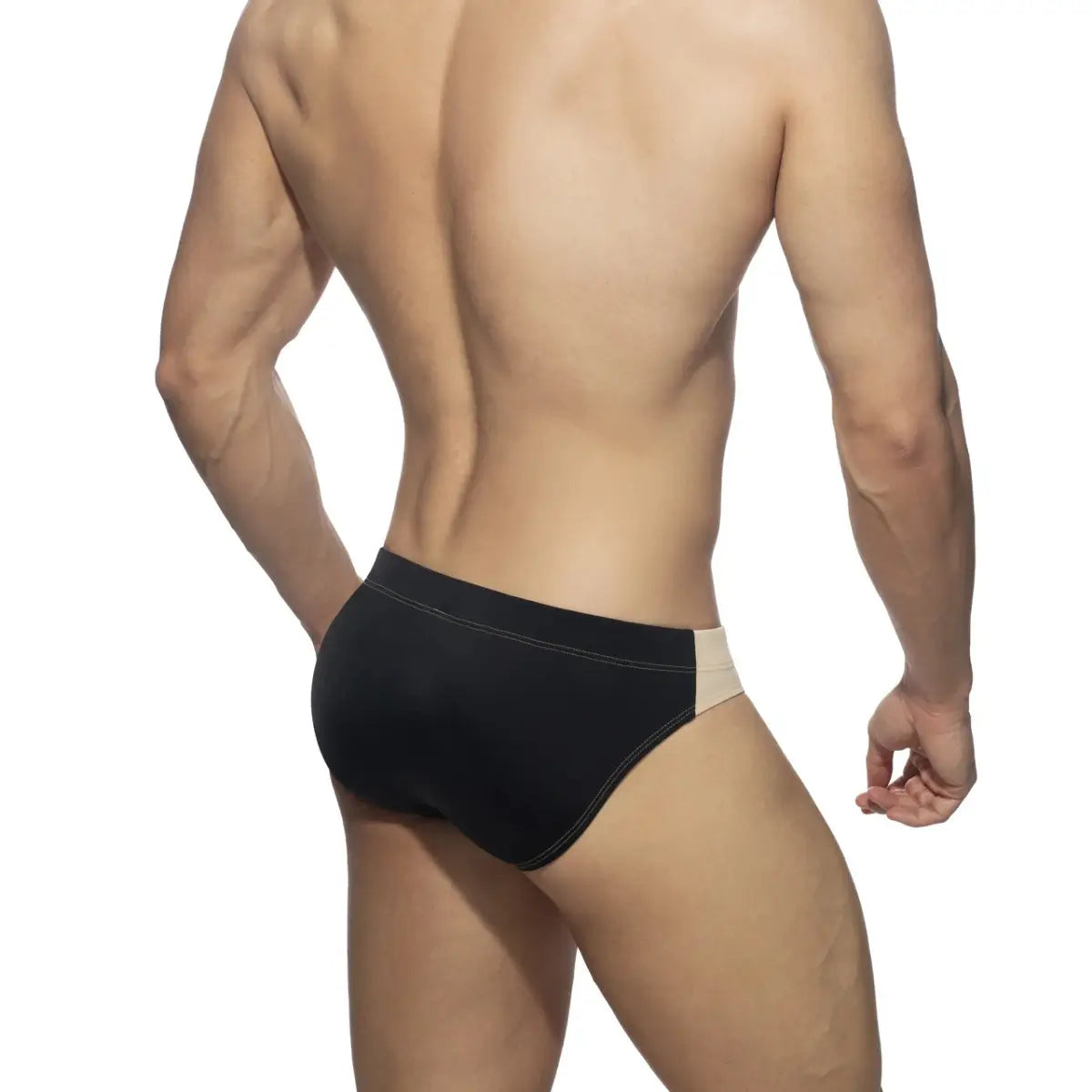 DomiGe Low Waist Colorblock Swim Brief for Men - Sexy Design Quick-Dry