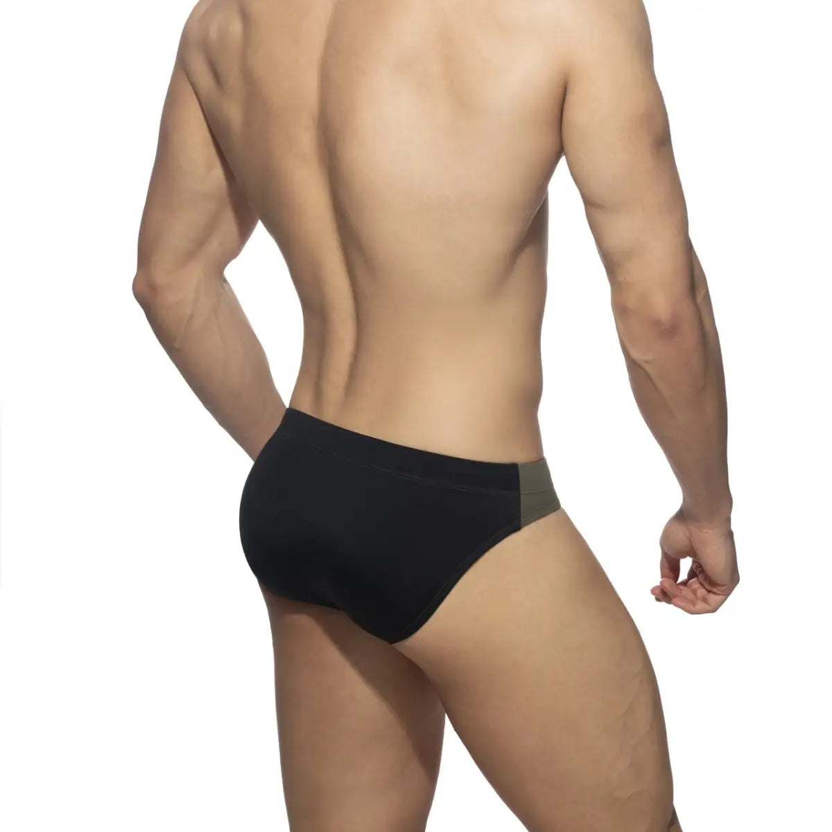 DomiGe Low Waist Colorblock Swim Brief for Men - Sexy Design Quick-Dry