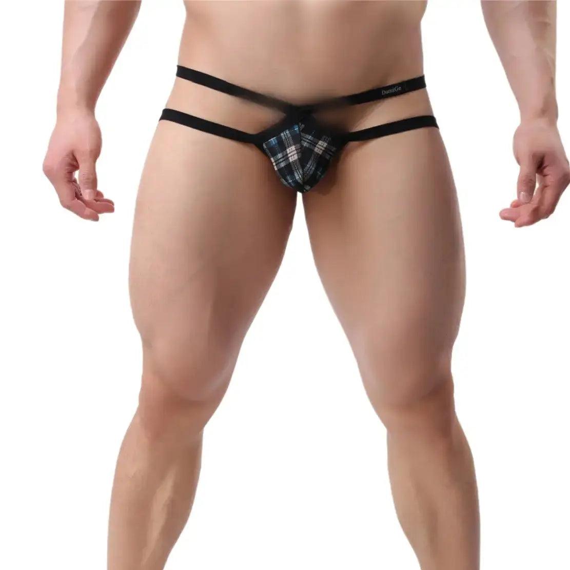 Bold X-Design Men's Jockstraps with Quick-Dry Polyester Blend and Logo Waistband Sexy Lingeries - His Inwear