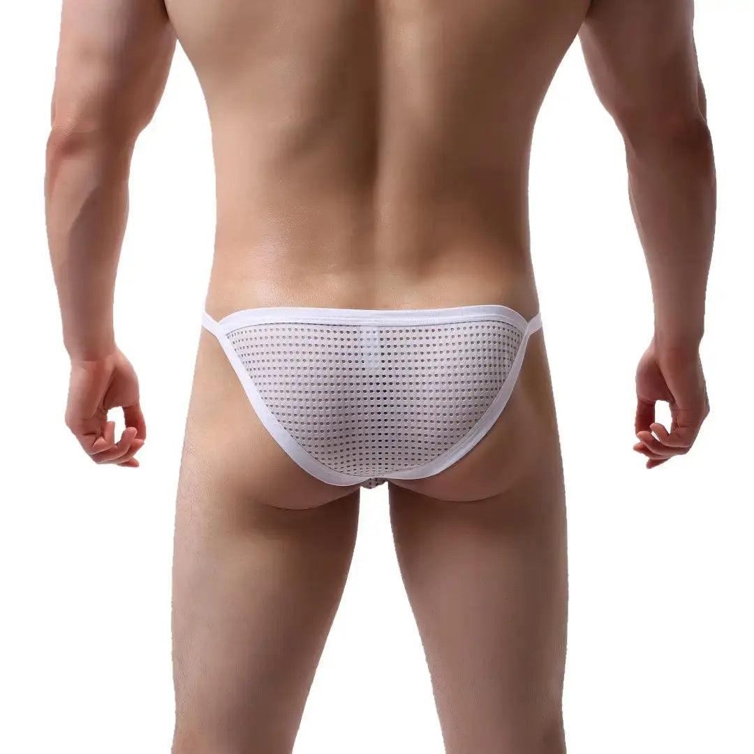 Breathable Mesh Male Underwear: Men's 3D Briefs with Seamless Elastic Edges Briefs for Man - His Inwear