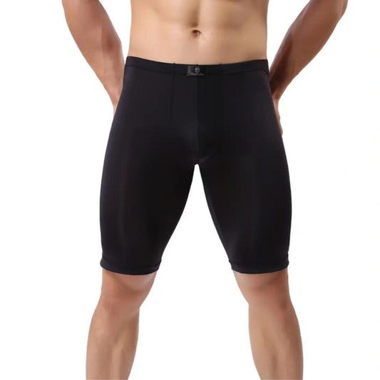 Compression Underwear Men's Jockey Boxer Briefs Black - His Inwear