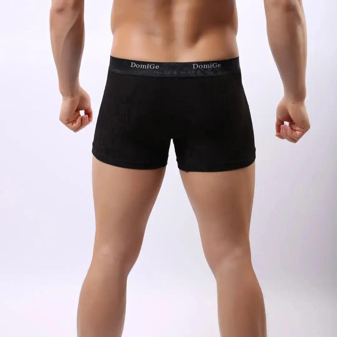 DomiGe Bamboo Boxers Black for Sale Mens Lingerie Underwear - His Inwear