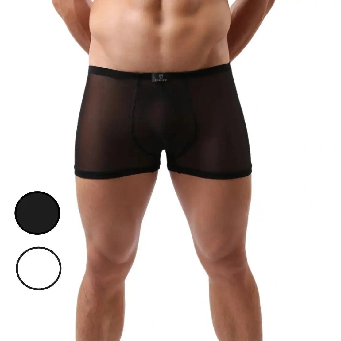 DomiGe Male Underwear Transparent Boxers Sheer Men Sexy Boxers - His Inwear