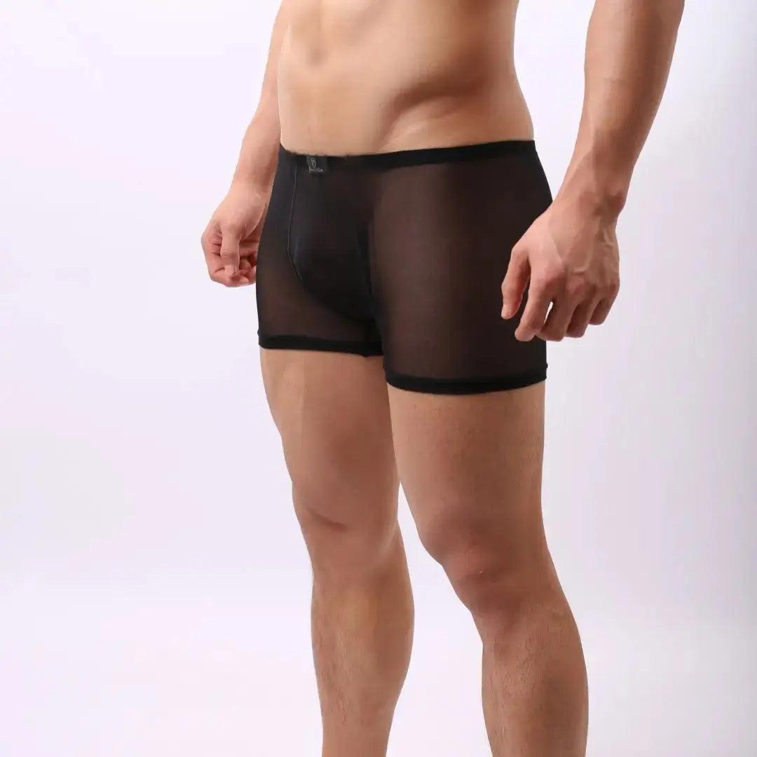 DomiGe Male Underwear Transparent Boxers Sheer Men Sexy Boxers - His Inwear