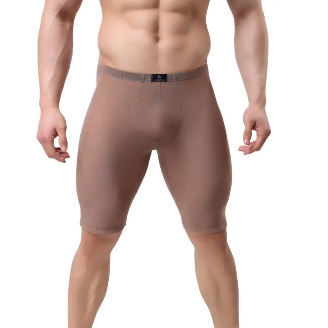 DomiGe Men's Compression Workout Shorts - High Performance Athletic Undies - His Inwear