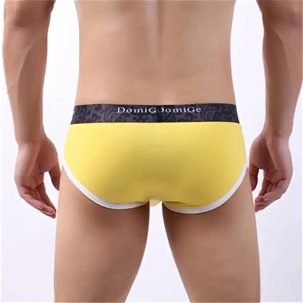 DomiGe Men's Cotton Stretch Briefs with Dual Pouch Underwear - His Inwear