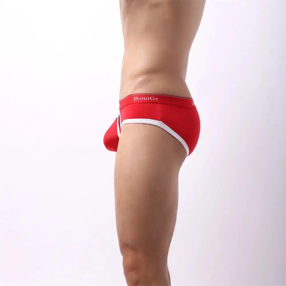 DomiGe Men's Cotton Stretch Briefs with Dual Pouch Underwear - His Inwear