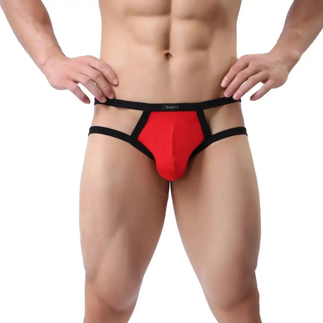 DomiGe Men's Jock Strap Enhanced Pouch Thongs for Men - His Inwear