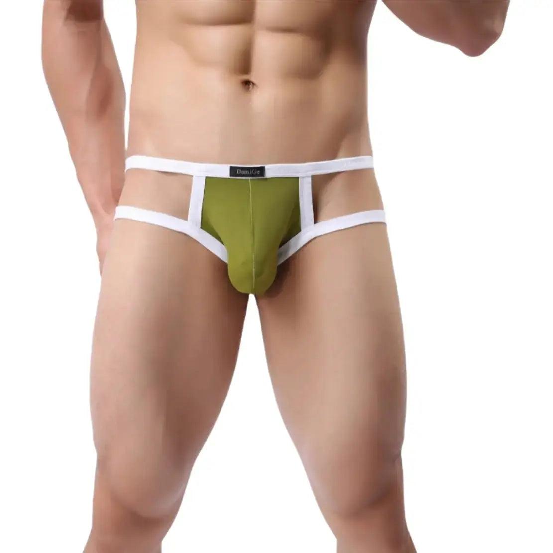 DomiGe Men's Jock Strap Enhanced Pouch Thongs for Men - His Inwear