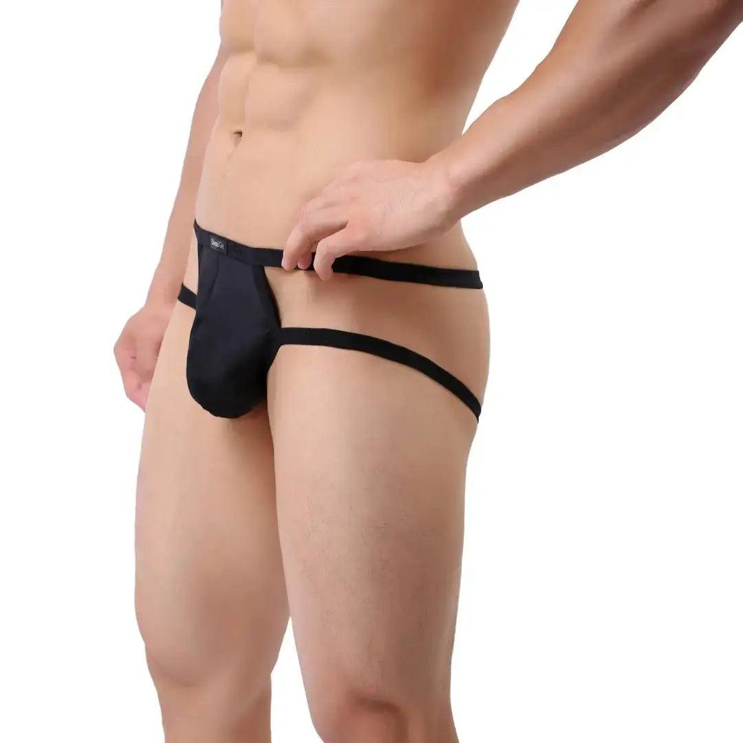 DomiGe Men's Jock Strap Enhanced Pouch Thongs for Men - His Inwear