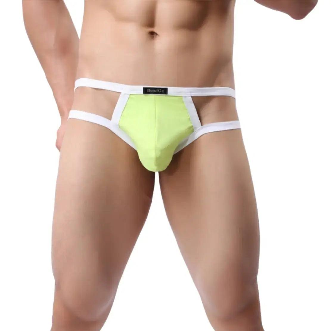 DomiGe Men's Jock Strap Enhanced Pouch Thongs for Men - His Inwear