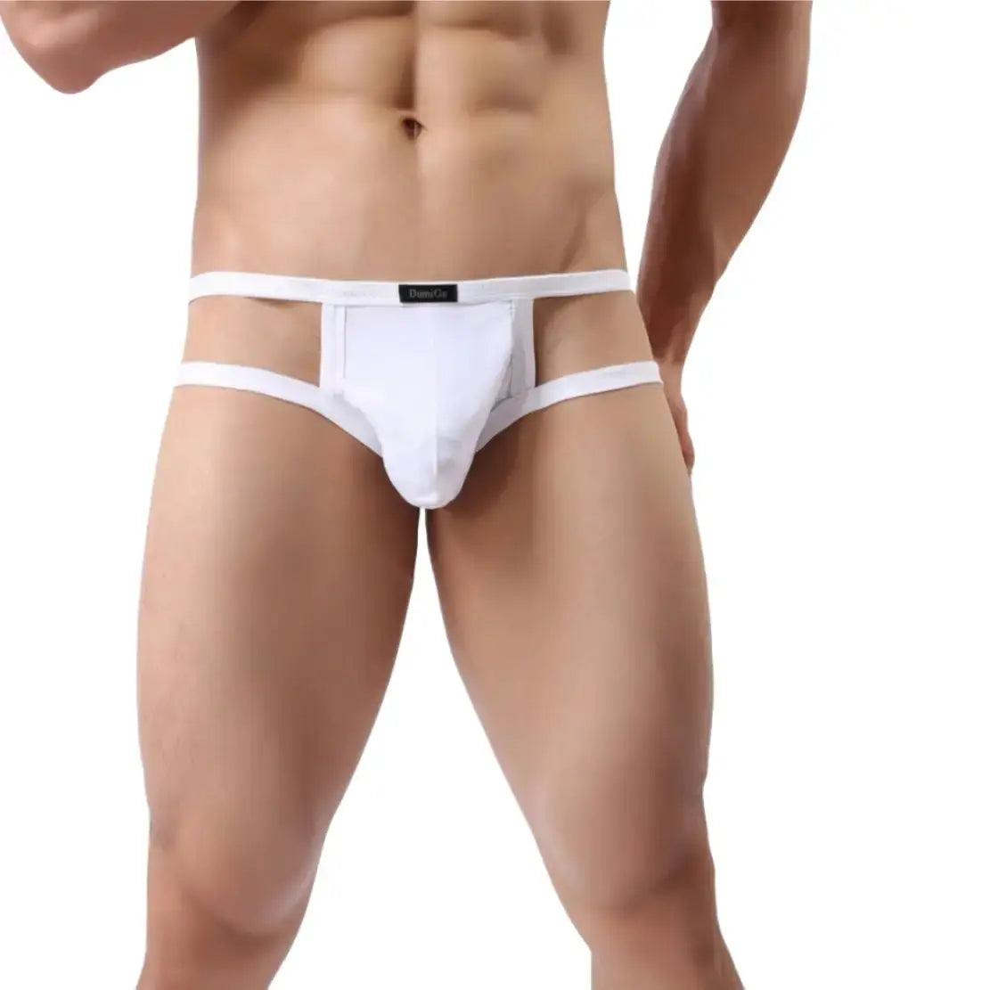 DomiGe Men's Jock Strap Enhanced Pouch Thongs for Men - His Inwear