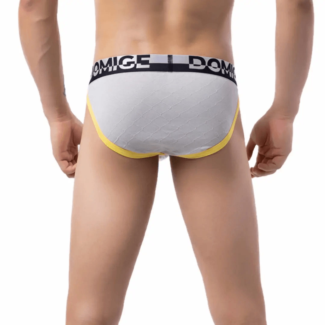 DomiGe Men's Low-Rise Briefs with Unique Floral Design - His Inwear