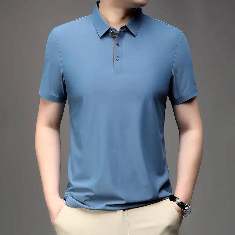 DomiGe Men's Polo Shirt - Stylish Summer Business Casual Short Sleeve Golf Shirt - His Inwear