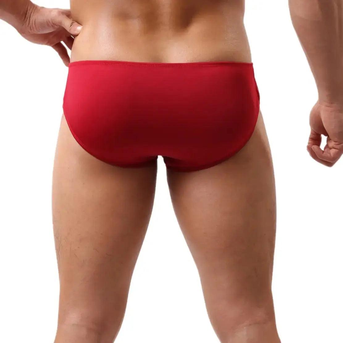 DomiGe Men's Red Low-Rise Briefs Undergarment for Male - His Inwear