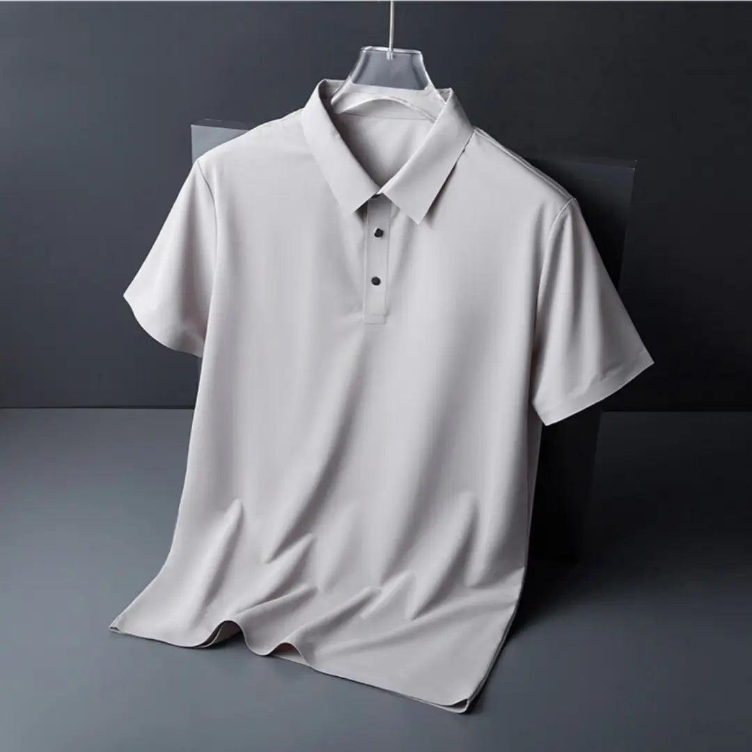 DomiGe Men's Summer Ice Silk Polo Shirt - Business Golf Shirt - His Inwear