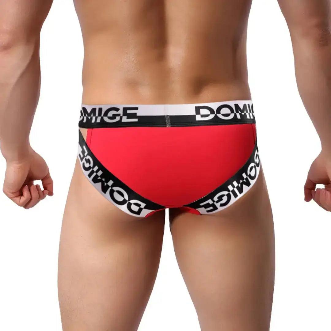 DomiGe Men's Underwear Briefs with Silver Logo Waistband - His Inwear