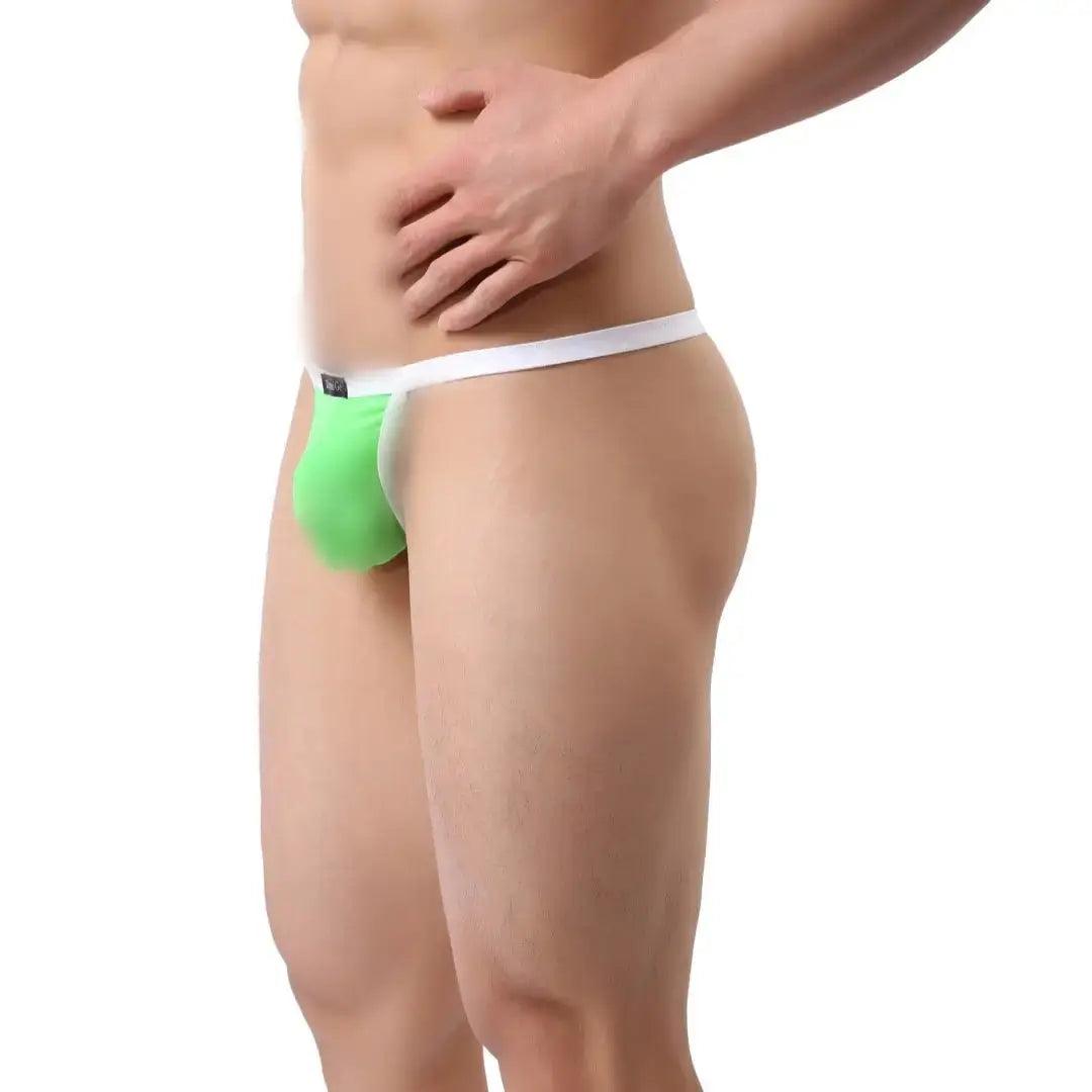 Ice Silk Men's Low-Rise Thong Male T-Back: Sleek Comfort & Superior Craftsmanship T-Back for Man - His Inwear