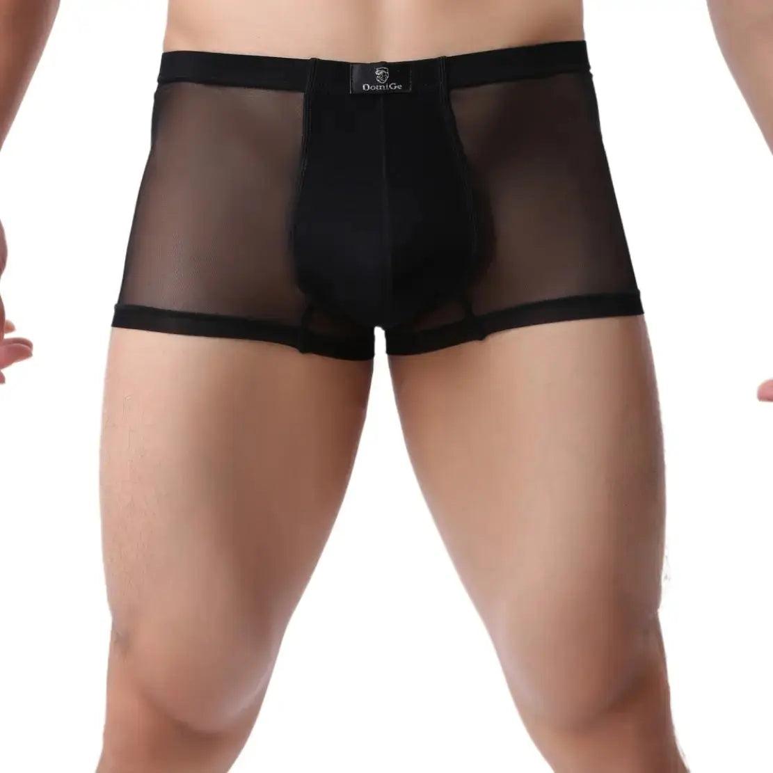 Men in Underwear Modal Sheer: Comfort in Black, White, Red, Blue Boxers - His Inwear