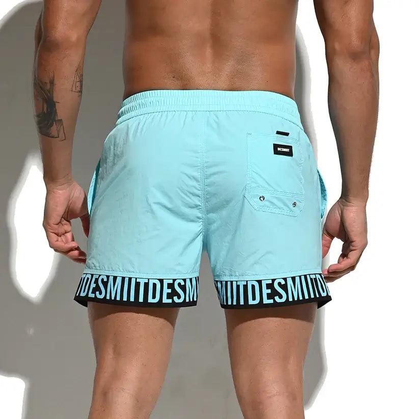 Men's Alphabet Splicing Loose Board Swimming Shorts Sports Trunks - His Inwear