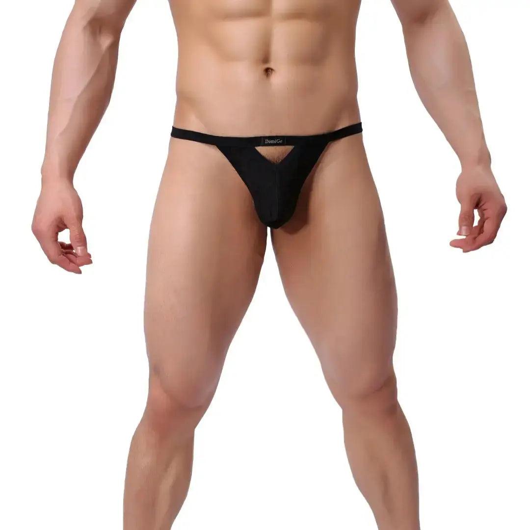 Men's Bamboo Fiber Thong with V-Cut Design T-Back - His Inwear