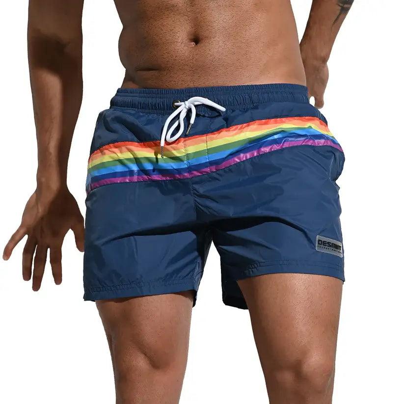 Men's Board Shorts Pride Rainbow Beach Short for Men with Pockets - His Inwear