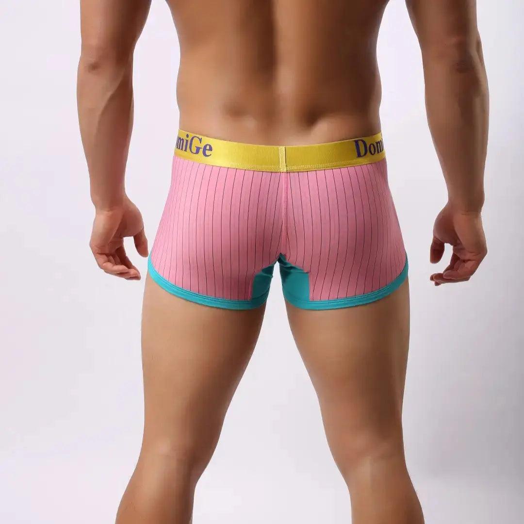 Men's Boxer Briefs: Ultimate Comfort with Ice Silk Technology and Cotton Blend Male Trunks - His Inwear