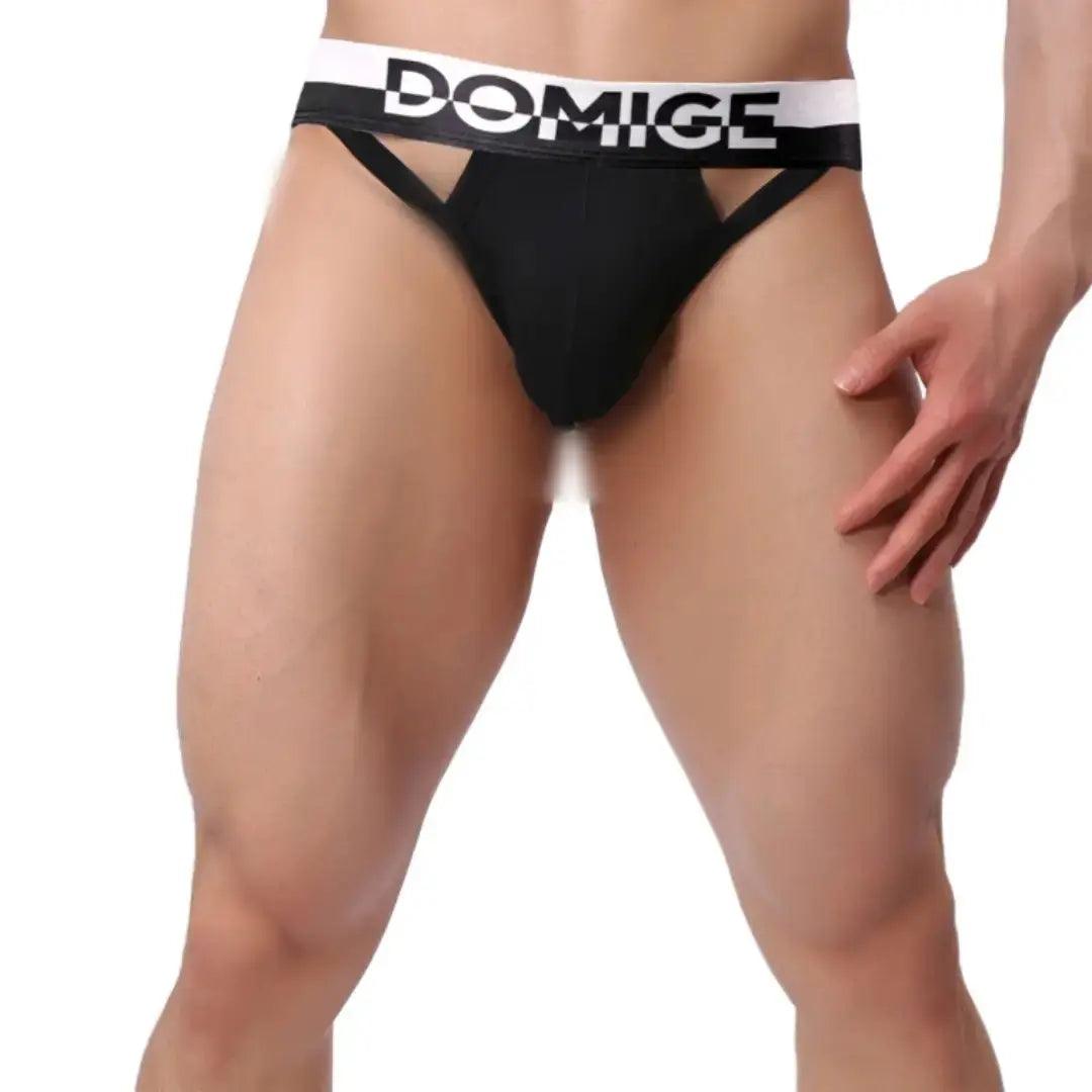 Men's Cotton Stretch Jockstraps with Silver Logo Waistband - Engineered Male Thongs - His Inwear