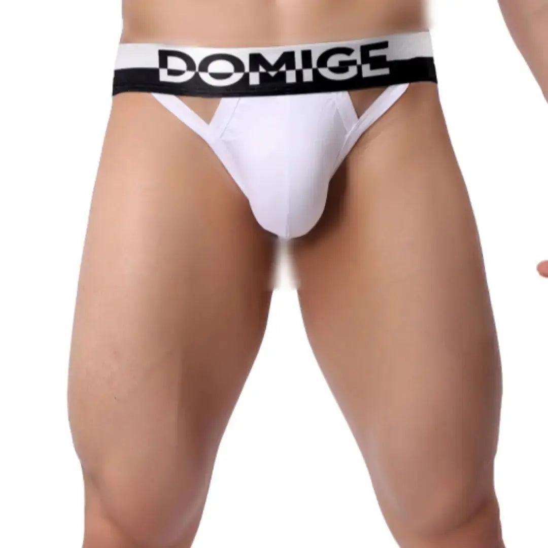 Men's Cotton Stretch Jockstraps with Silver Logo Waistband - Engineered Male Thongs - His Inwear