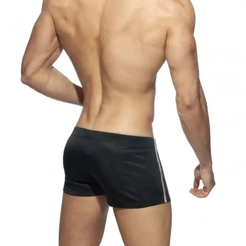 Men's Faux Leather Low-Rise Sports Shorts – Breathable, Quick-Dry for Yoga & Fitness - His Inwear