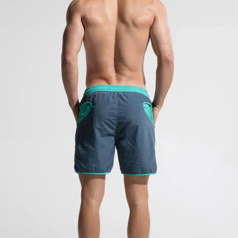 Men's Loose Quick-Dry Beach Board Shorts Sporty Nylon Trunks - His Inwear