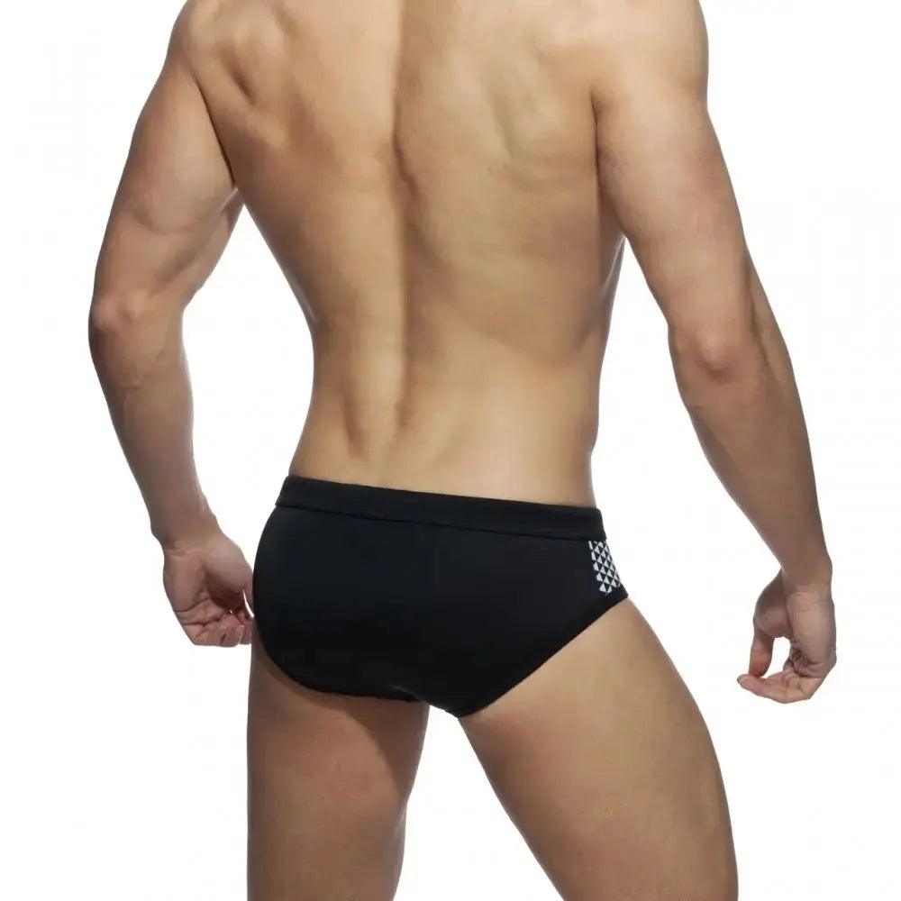 Men's Low-Rise Color Block Swim Briefs – Quick-Dry Nylon, Beachwear Essential - His Inwear