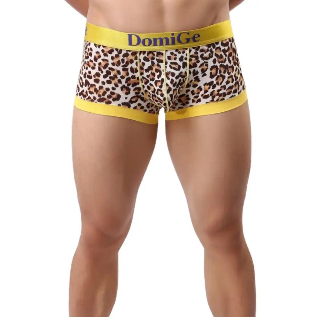 Men's Low-Rise Trunks with Bold Logo Waistband and Ribbed Leg Openings Male Boxers Underwear - His Inwear