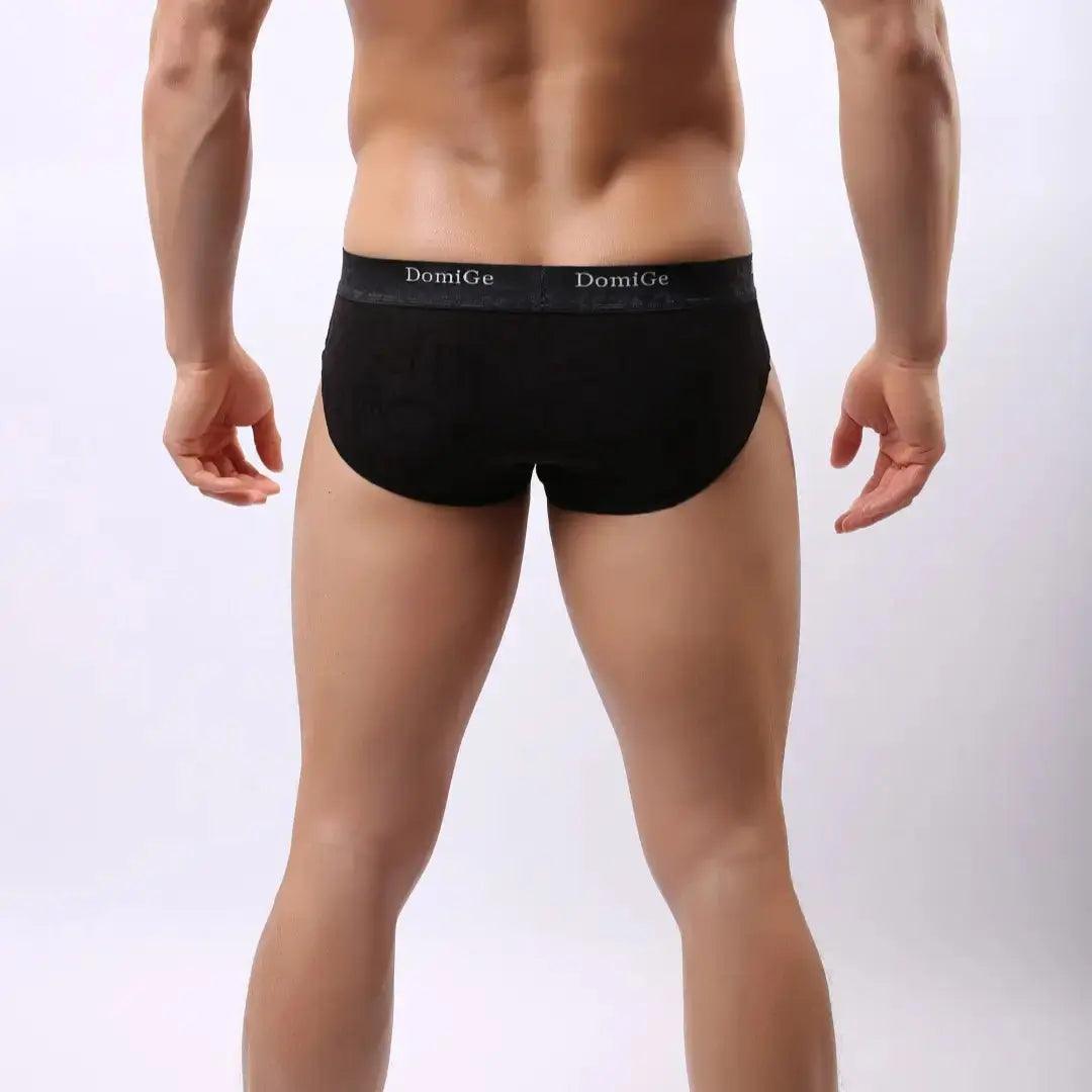 Men's Mid-Rise Bamboo Fiber Briefs with Enhanced Comfort Design and Signature Logo Waistband Male Underwear - His Inwear