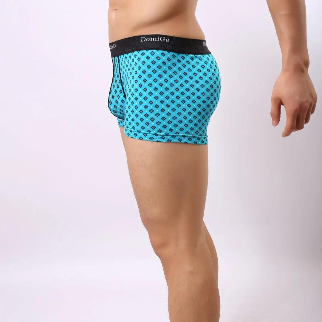 Men's Mid-Rise Modal Boxers with Refined Logo Waistband Male Underwear - His Inwear