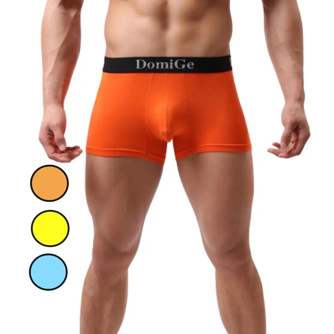 Men's Mid-Waist Modal Boxer Briefs Seamless Male Underwear - His Inwear