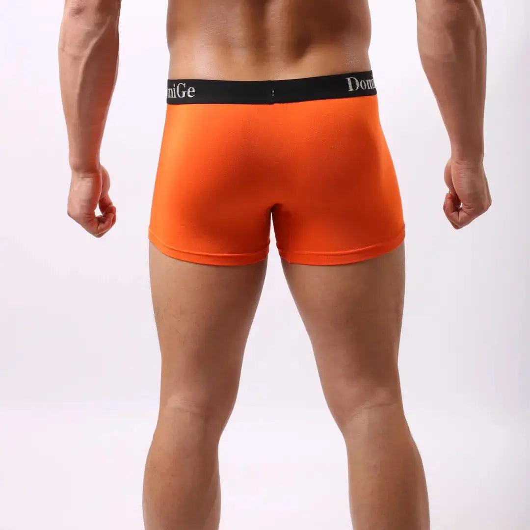 Men's Mid-Waist Modal Boxer Briefs Seamless Male Underwear - His Inwear