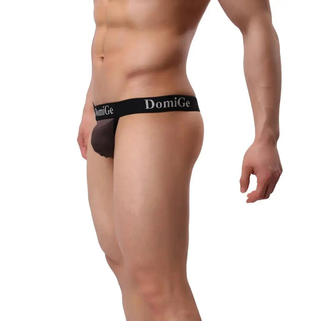 Men's Premium Comfort T-Back Thong with Adjustable Waistband and Signature Logo Male Underwear - His Inwear