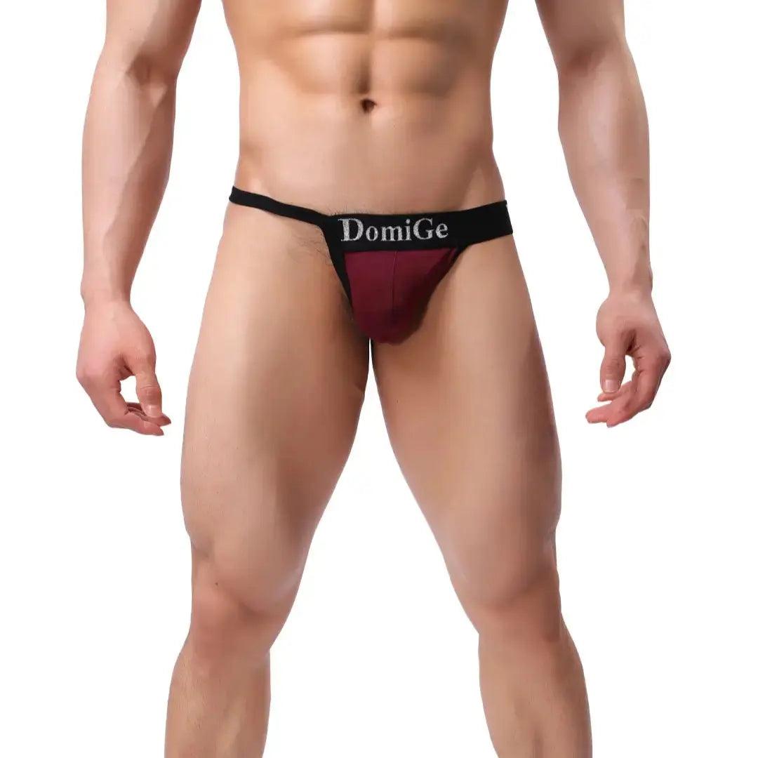 Men's Premium Comfort T-Back Thong with Adjustable Waistband and Signature Logo Male Underwear - His Inwear