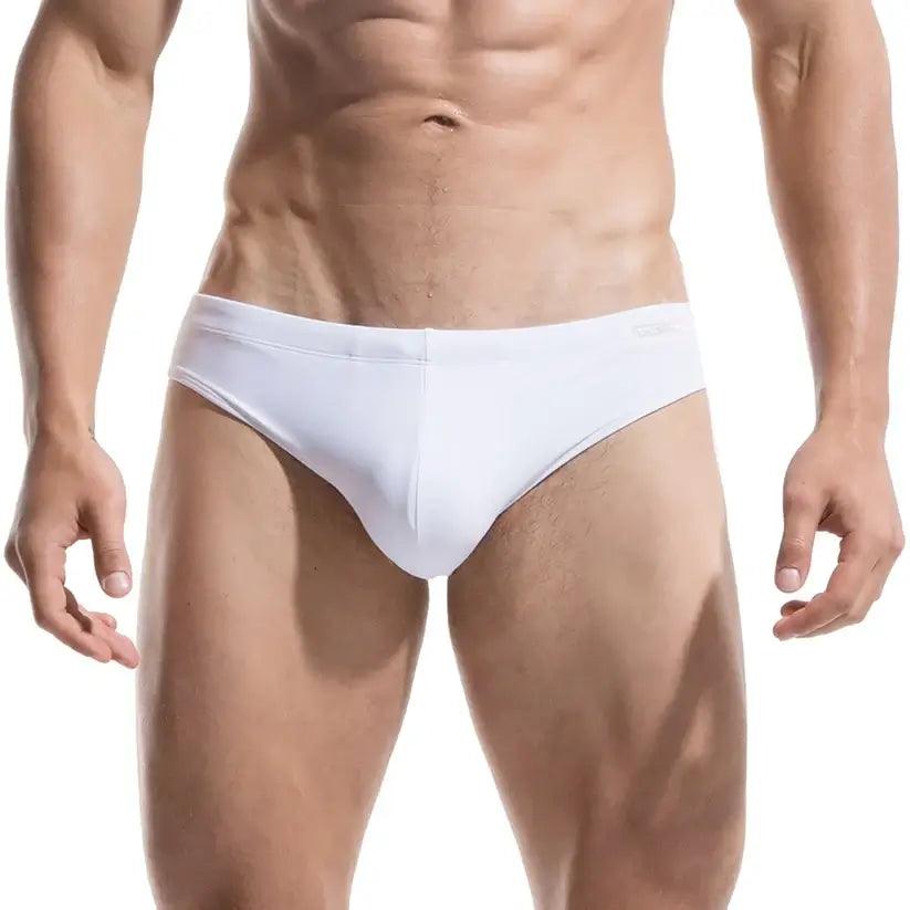 Men's Swim Briefs - Sexy Low Rise Quick Dry Swimwear with Convex Pad - His Inwear