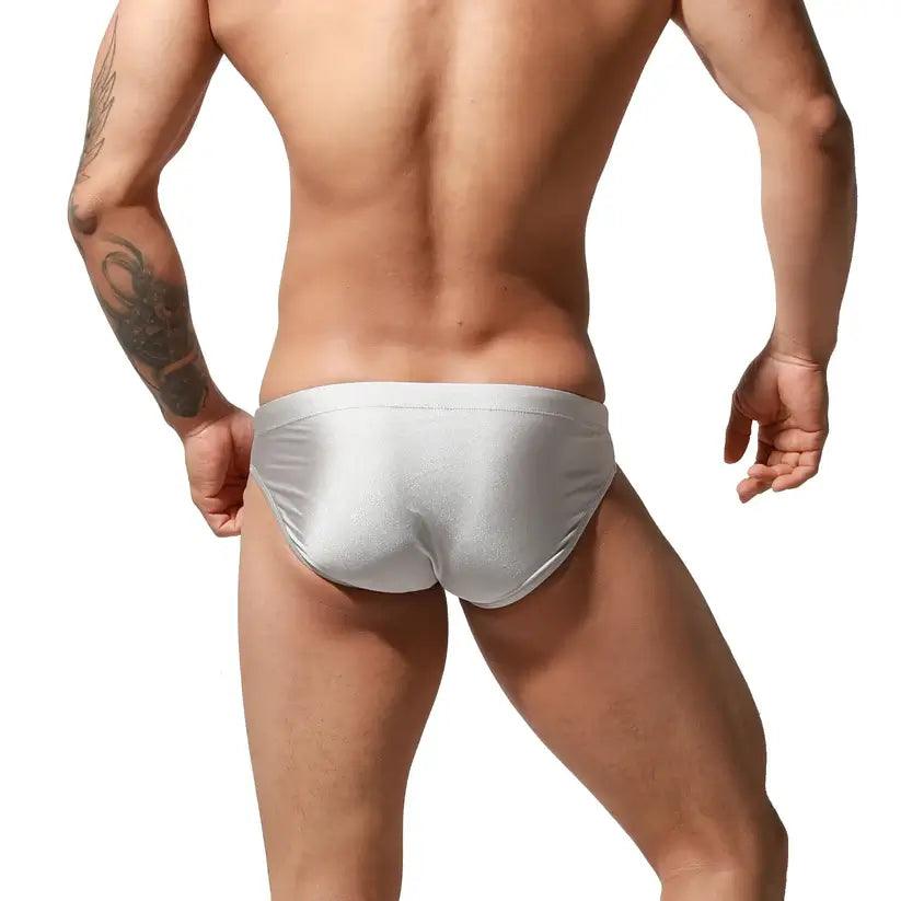 Swimwear Beachwear Men's Sexy Low-Rise Swim Briefs with Embroidered - His Inwear