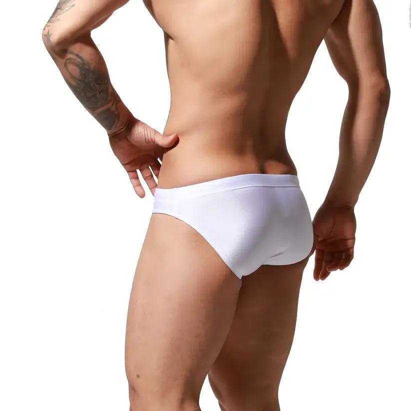 Swimwear Beachwear Men's Sexy Low-Rise Swim Briefs with Embroidered - His Inwear